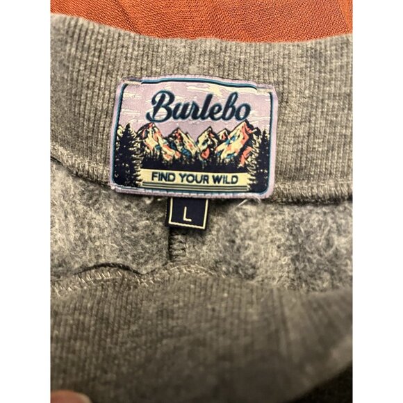 Burlebo Shorts Men's Large Gray Sweatshorts Fleece Drawstring Pockets Gym - Picture 3 of 3